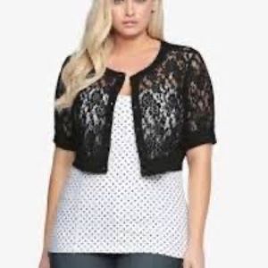 Torrid Black Lace Shrug
